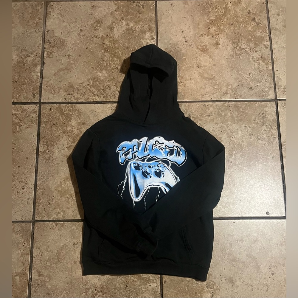 H&M  Big Boys’ Classic Black Graphic Hoodie